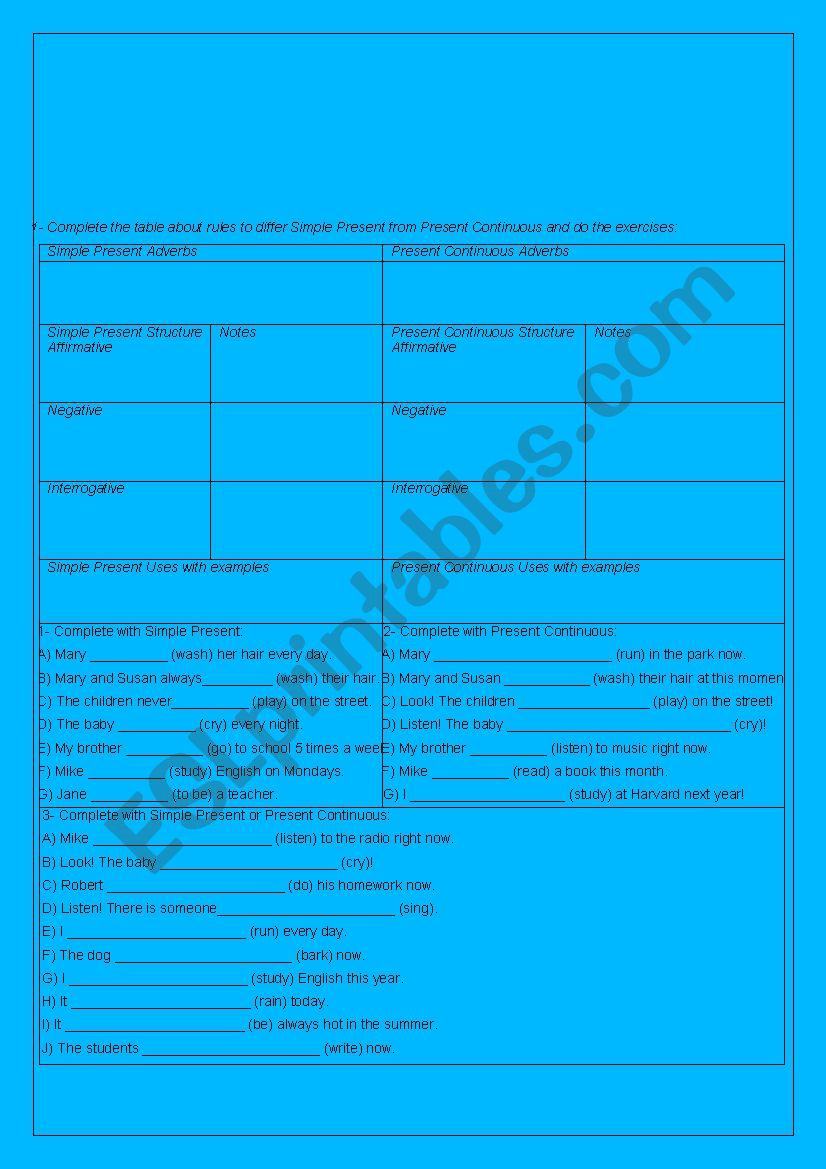 SIMPLE PRESENT OR PRESENT CONTINUOUS