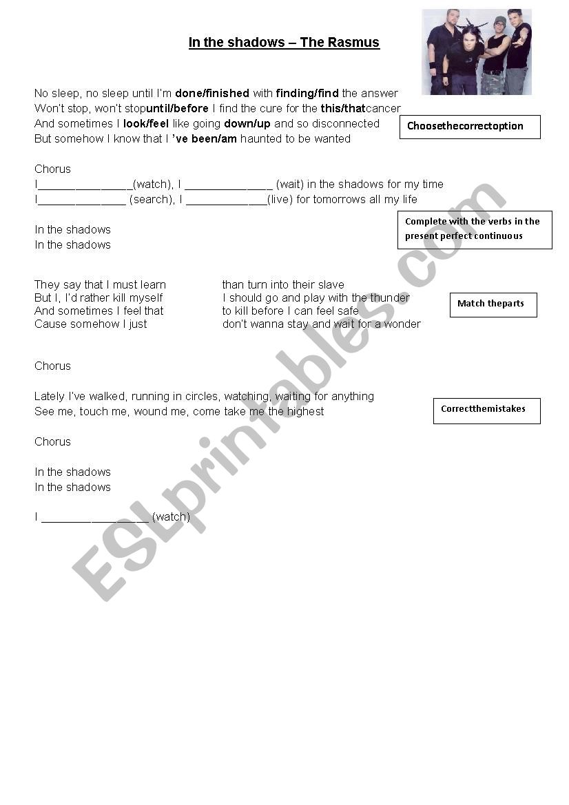 Present Perfect Continuous worksheet