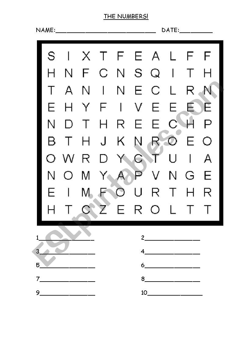 3 pages, numbers 1-10 worksheet