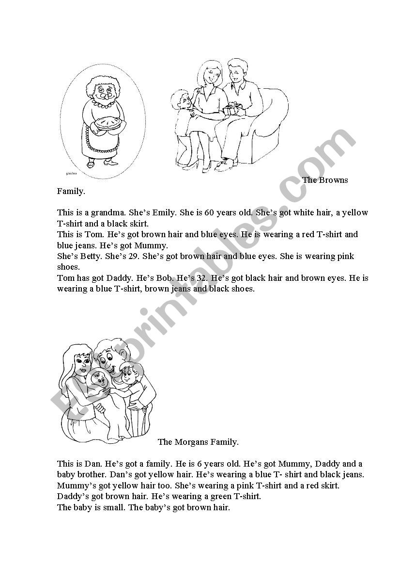 Reading, 2 short texts worksheet