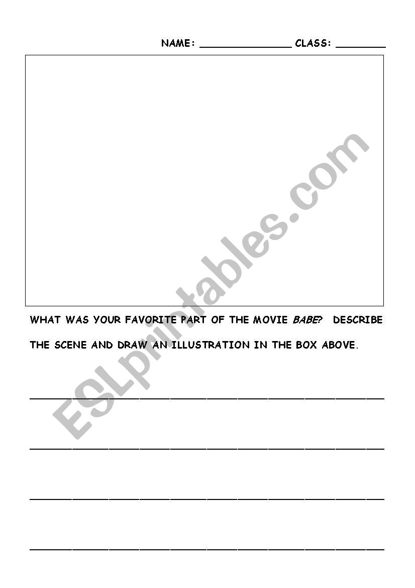 describe & illustrate a scene from a movie