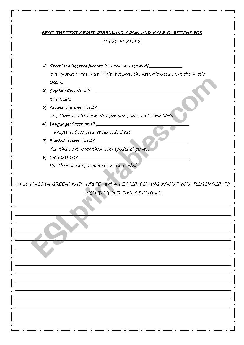 reading comprehention worksheet