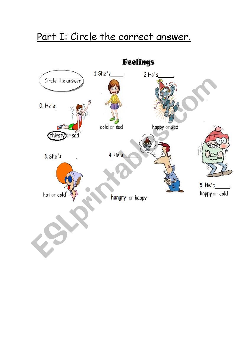 feelings worksheet worksheet