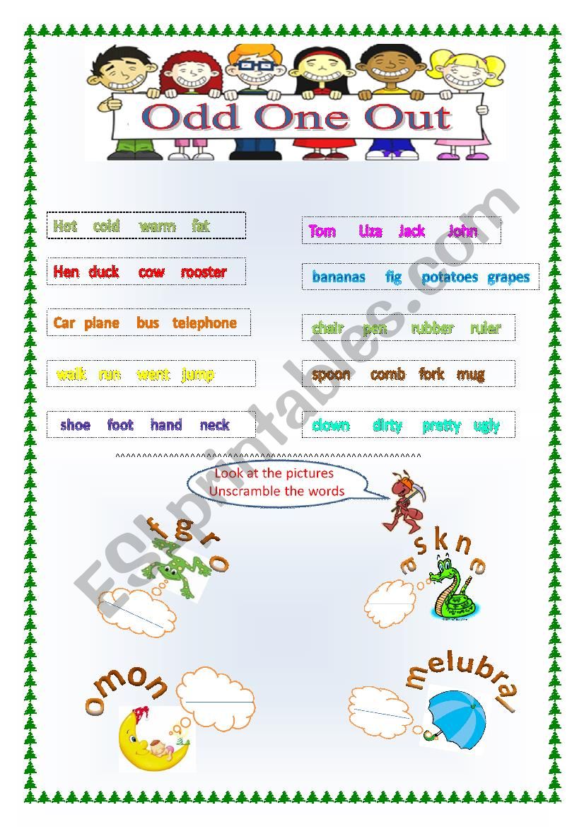 vocabulary worksheet