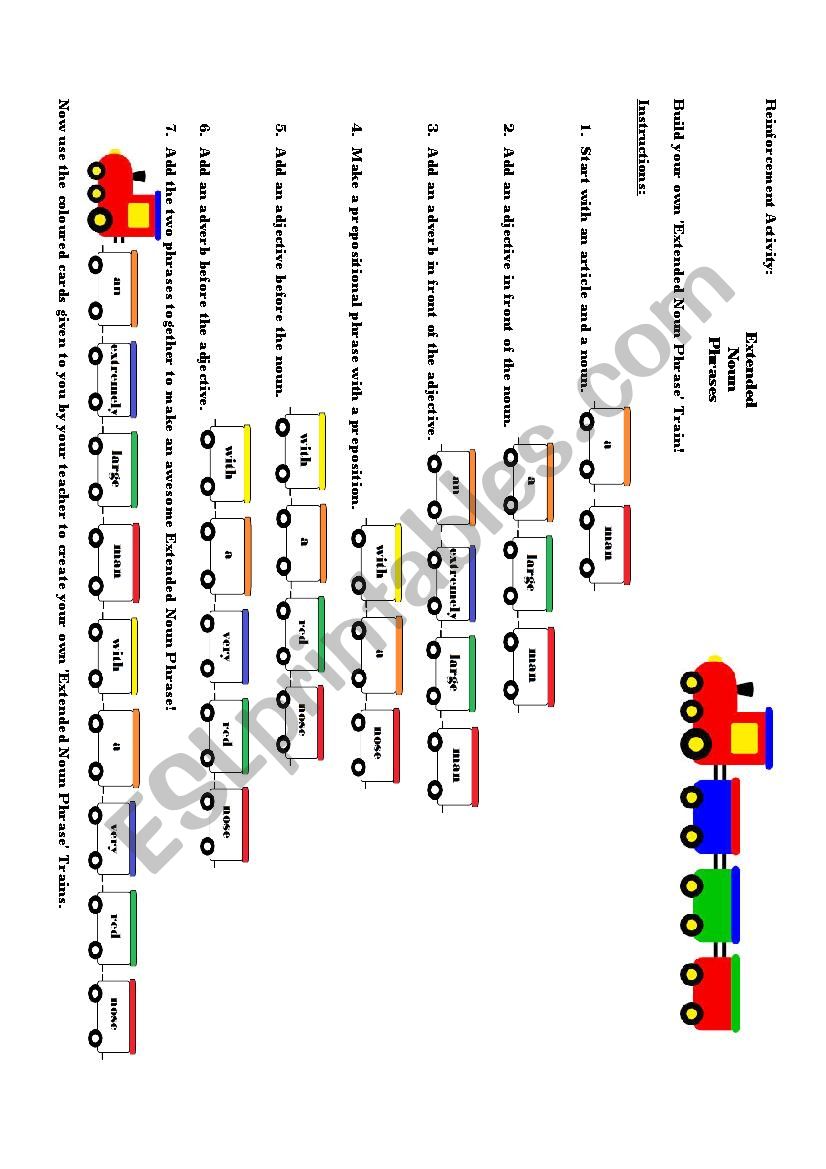 Extended Noun Phrases worksheet