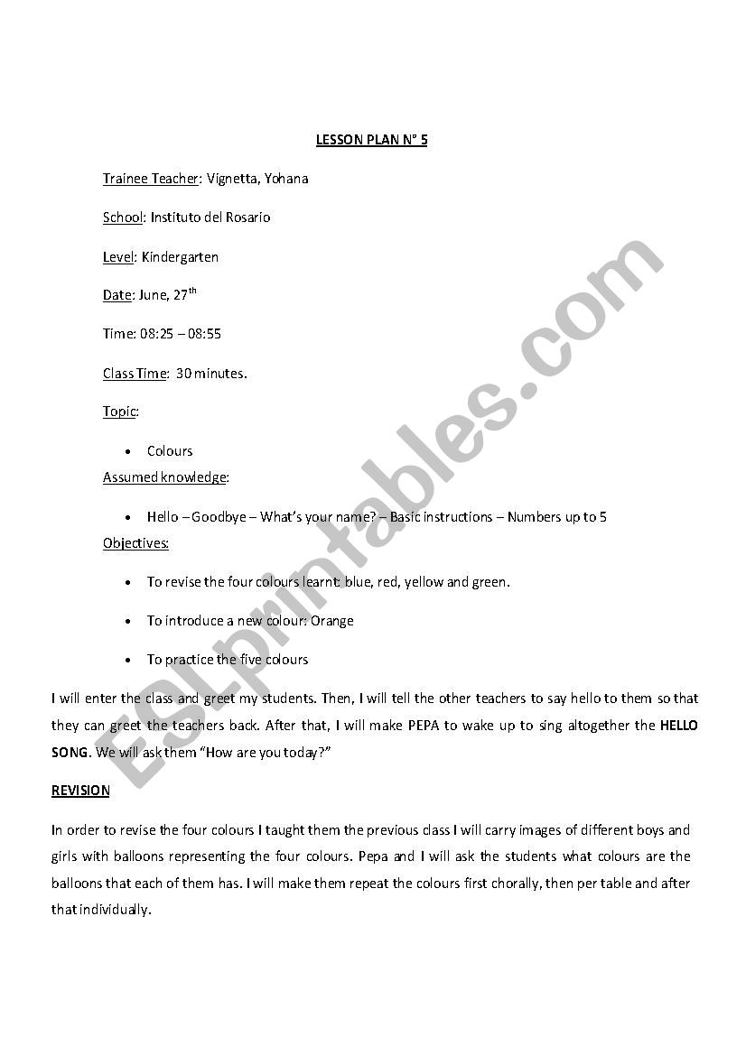 COLOURS 2 worksheet