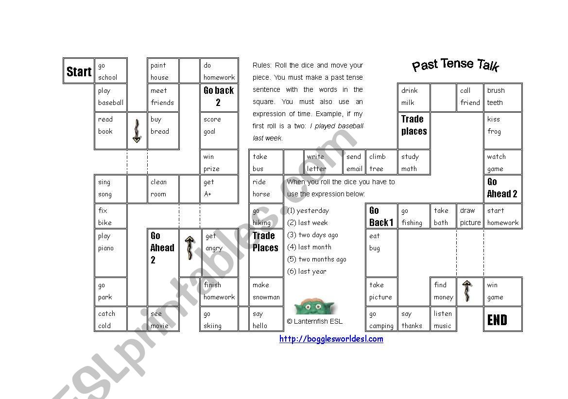 past tense worksheet