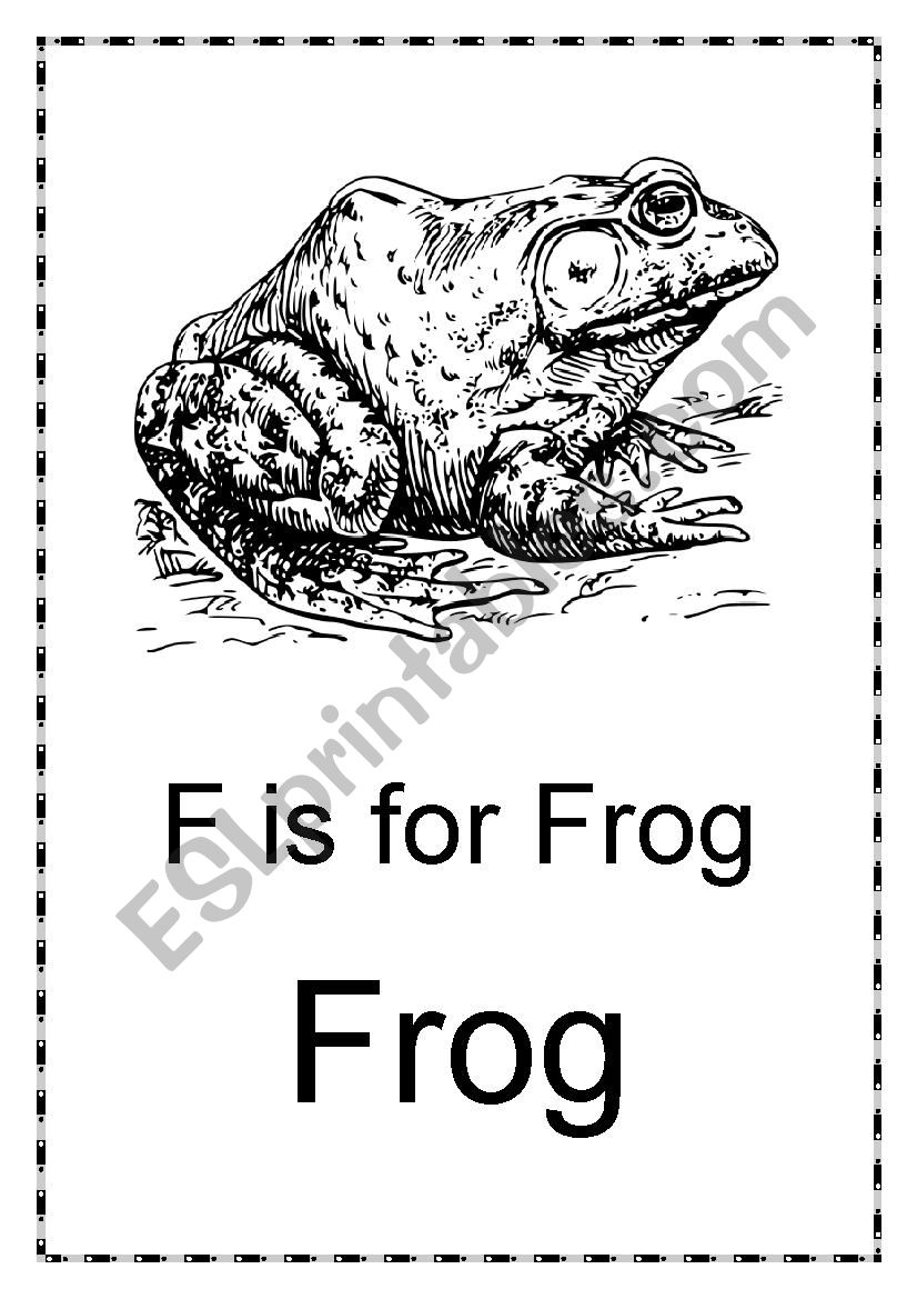 F is for Frog worksheet