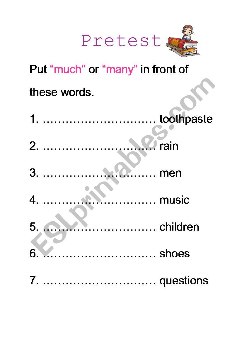 how much and how many  worksheet