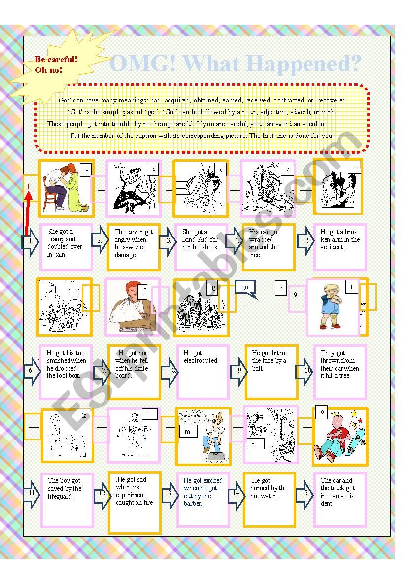 OMG! What happened? Introducing some idiomatic uses of the verb GOT