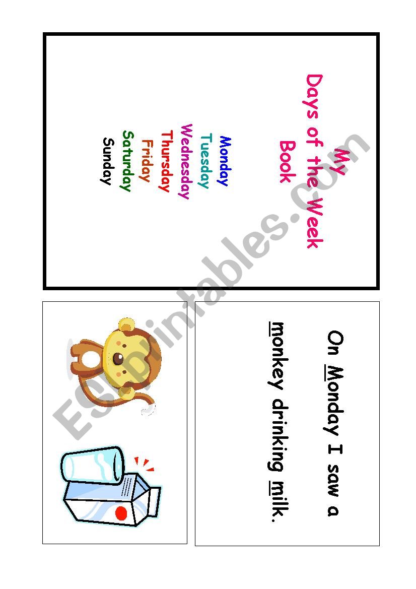 My Days of the Week Book worksheet