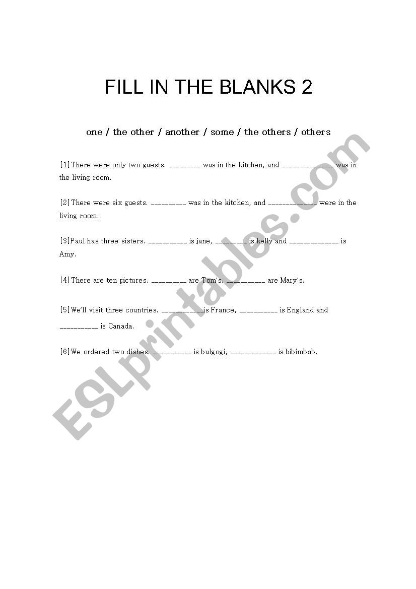 INDEFINITE PRONOUN worksheet