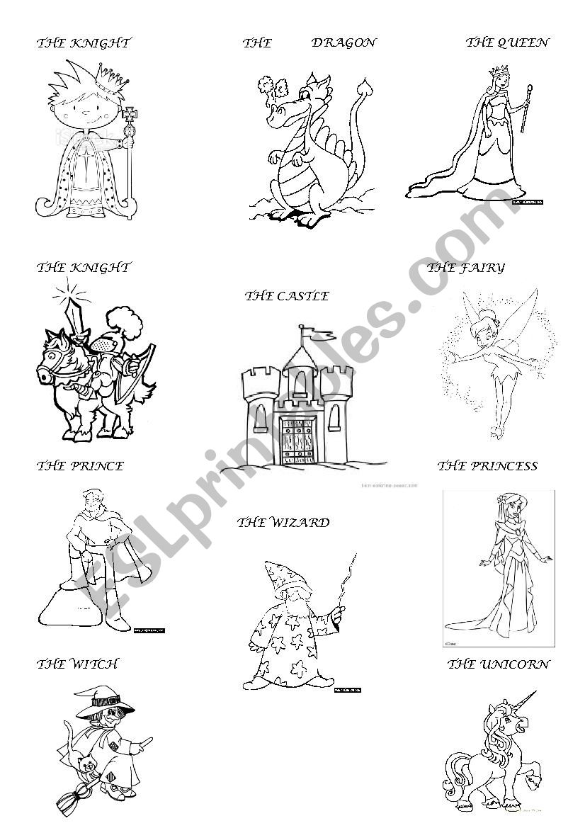Fairy tales dictionary worksheet