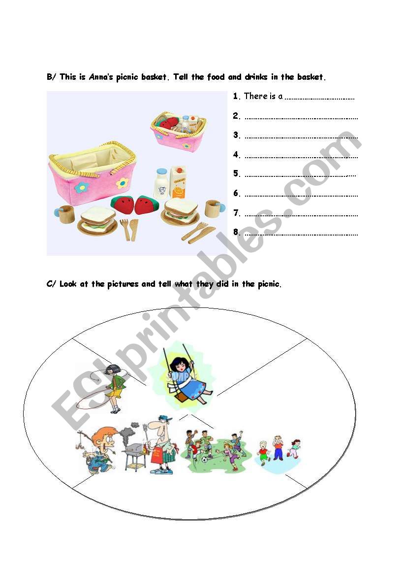 picnic time 2 worksheet