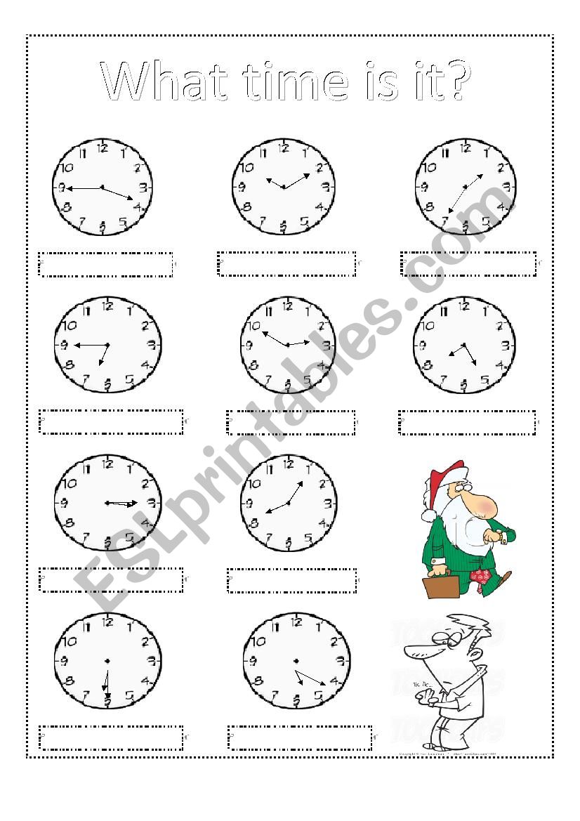 What time is it ? worksheet