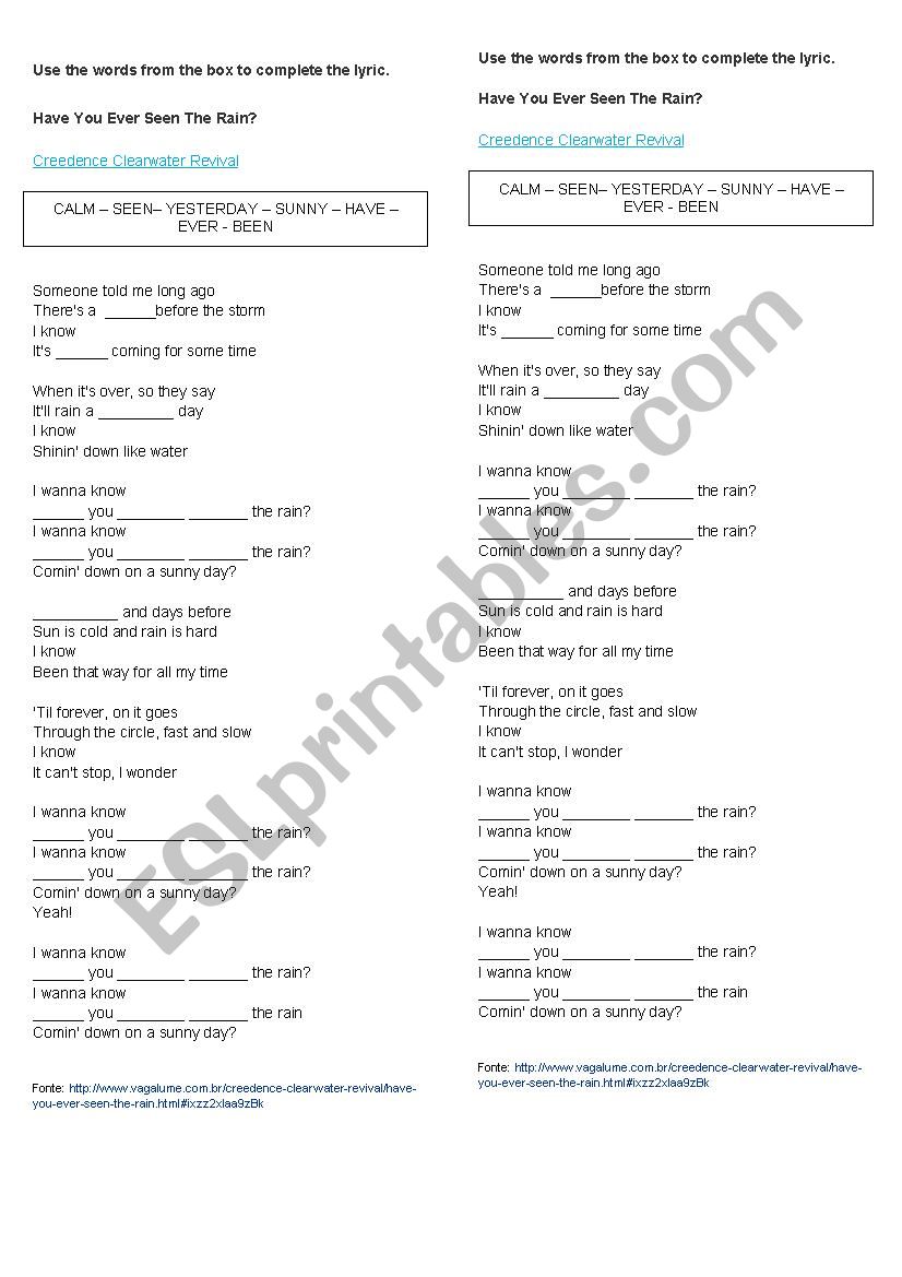 Present Perfect worksheet