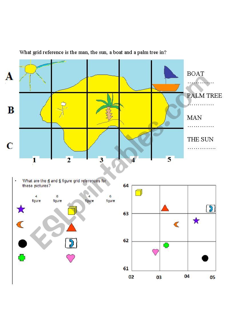 What is the grid reference? worksheet