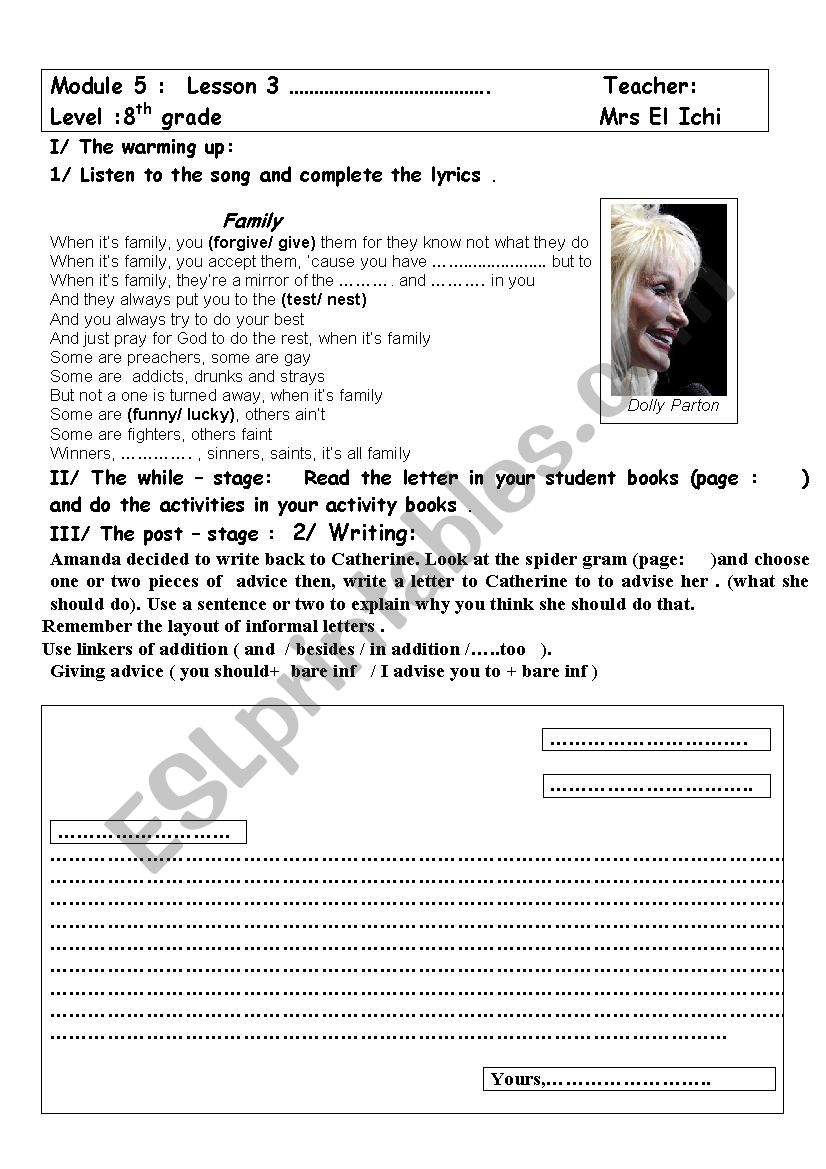 family worksheet family worksheet