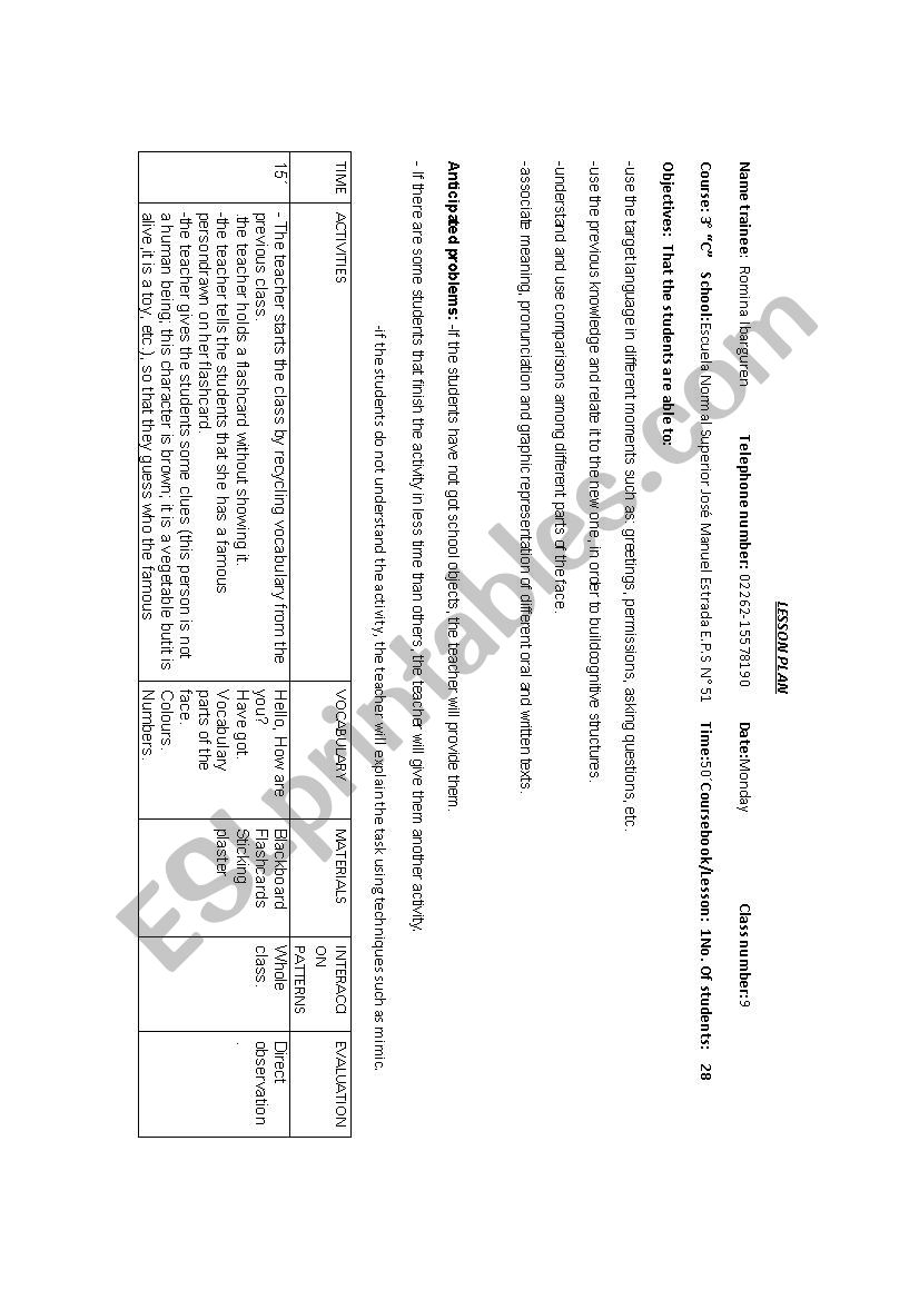 Parts of the face 3 worksheet