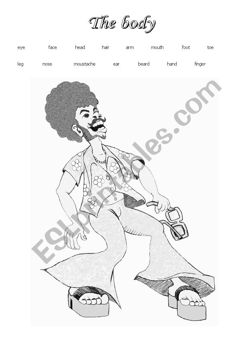 Body vocabulary worksheet
