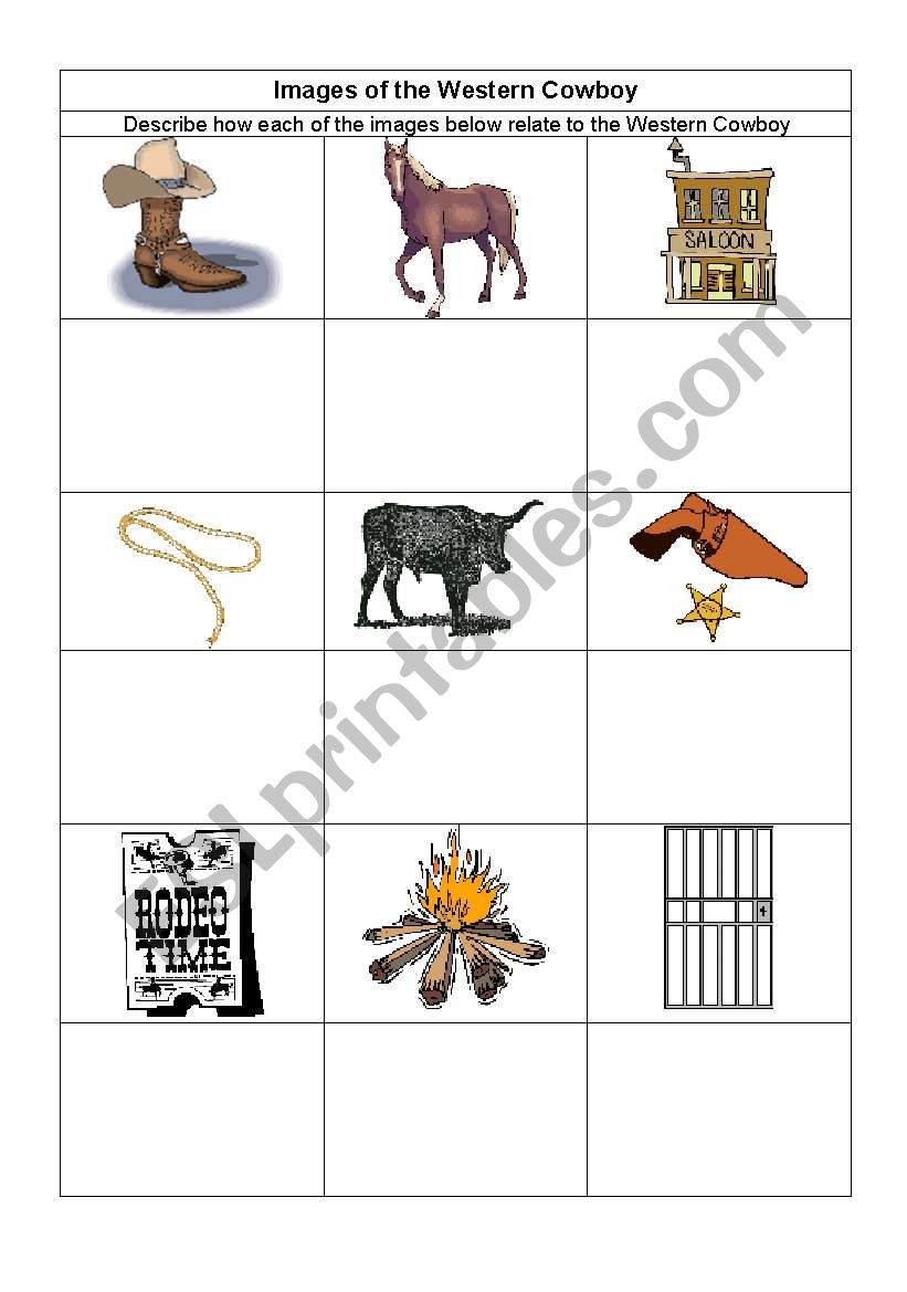 Western Stuff worksheet