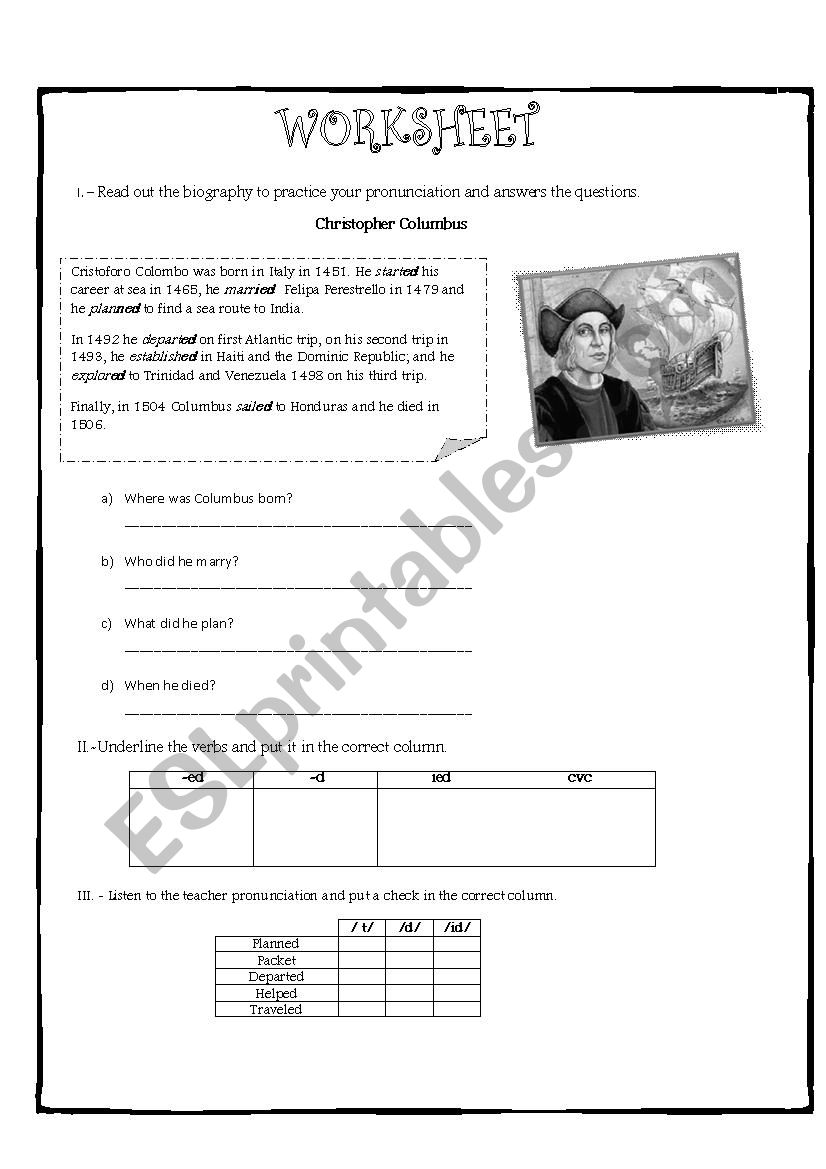 Simple Past worksheet