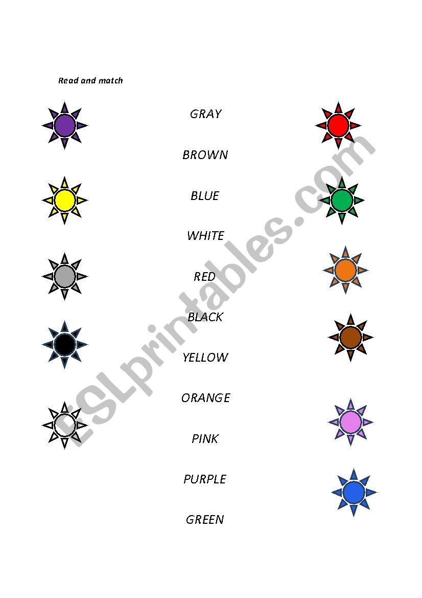 Colors worksheet