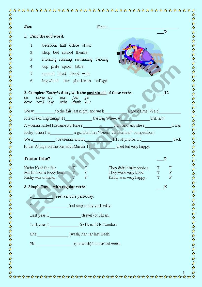 Simple Past worksheet