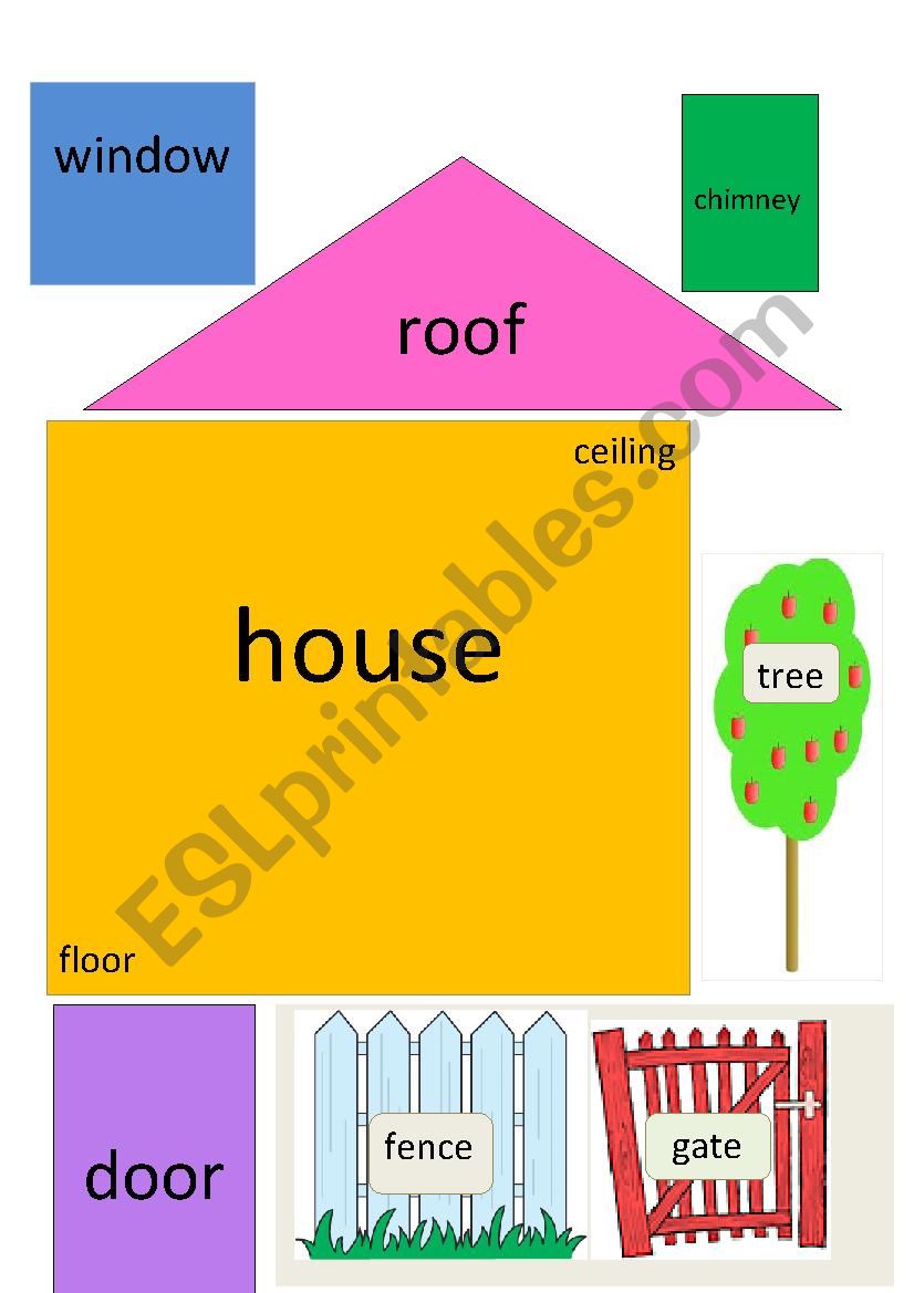 house adjective worksheet