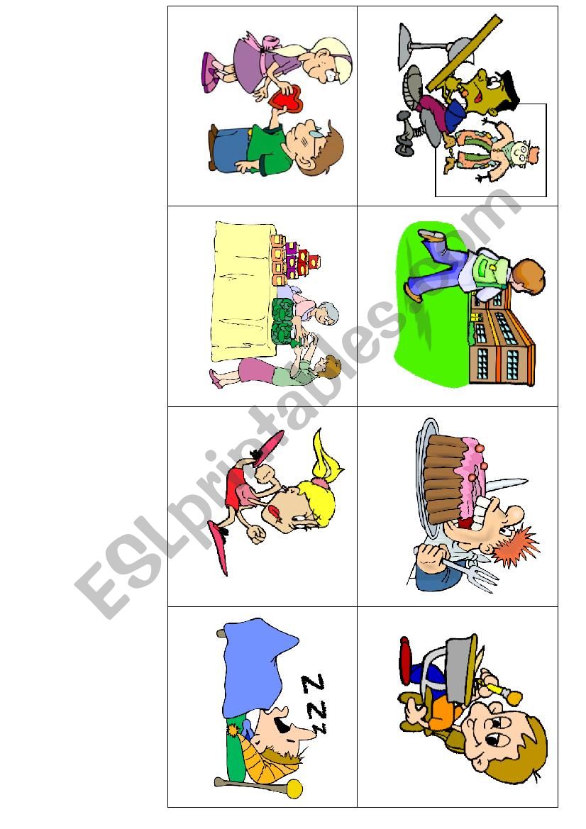 Past Irregular Verbs Card Game