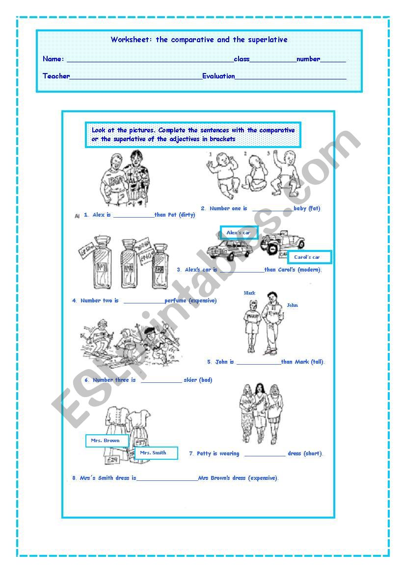 the comparative and the superlative