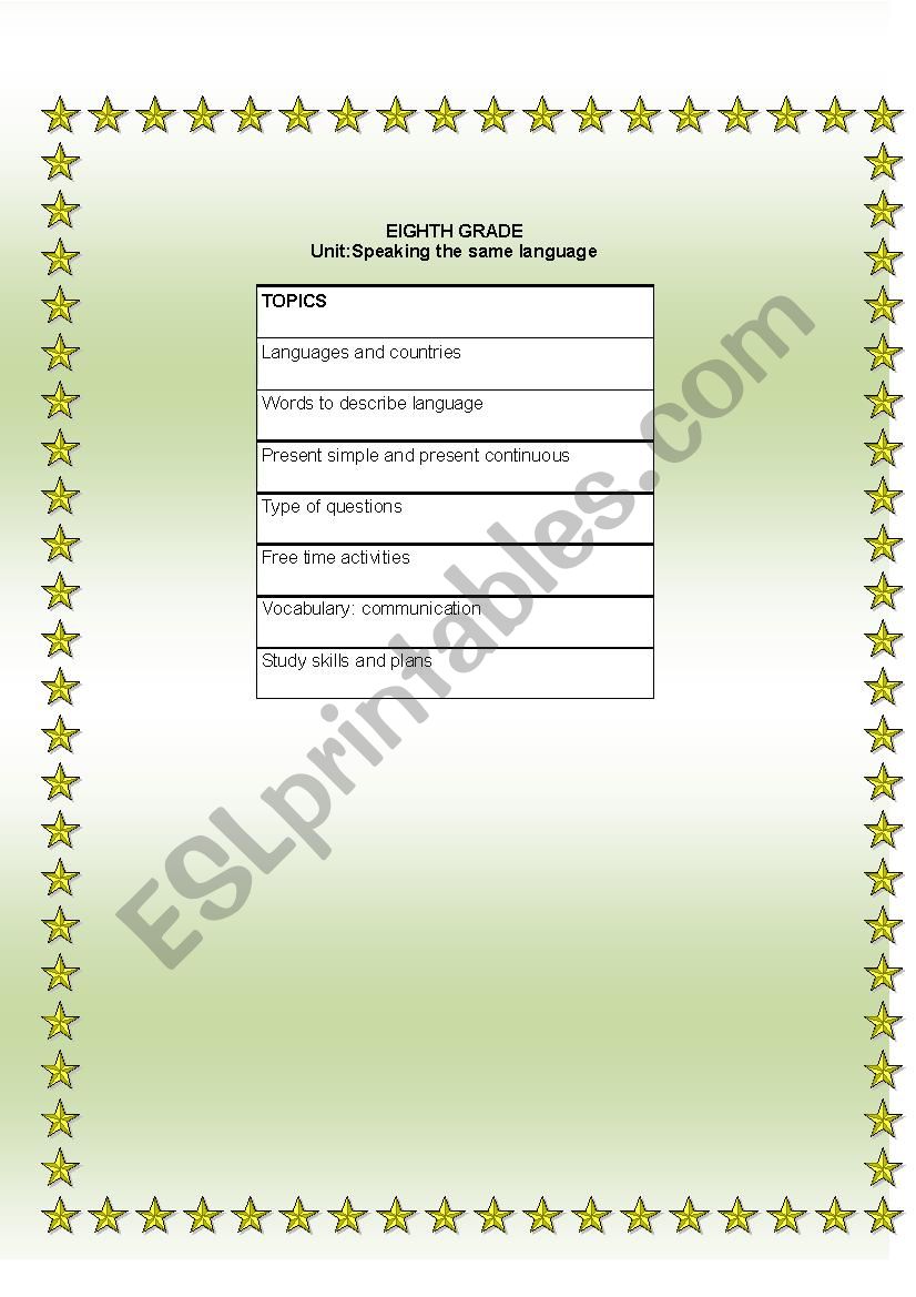 PRACTICE FOR EIGHTH GRADERS worksheet