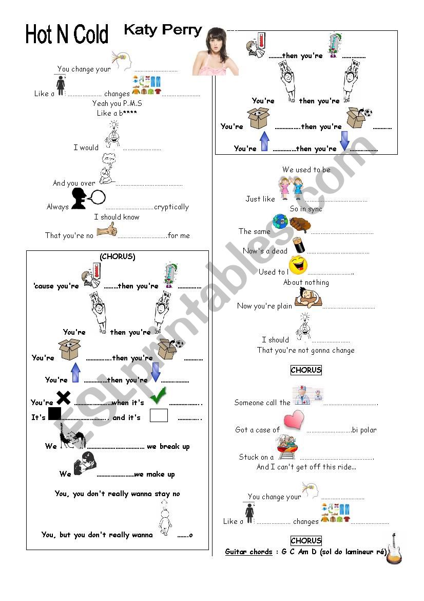 Katy Perry - Hot nÂ´ Cold worksheet