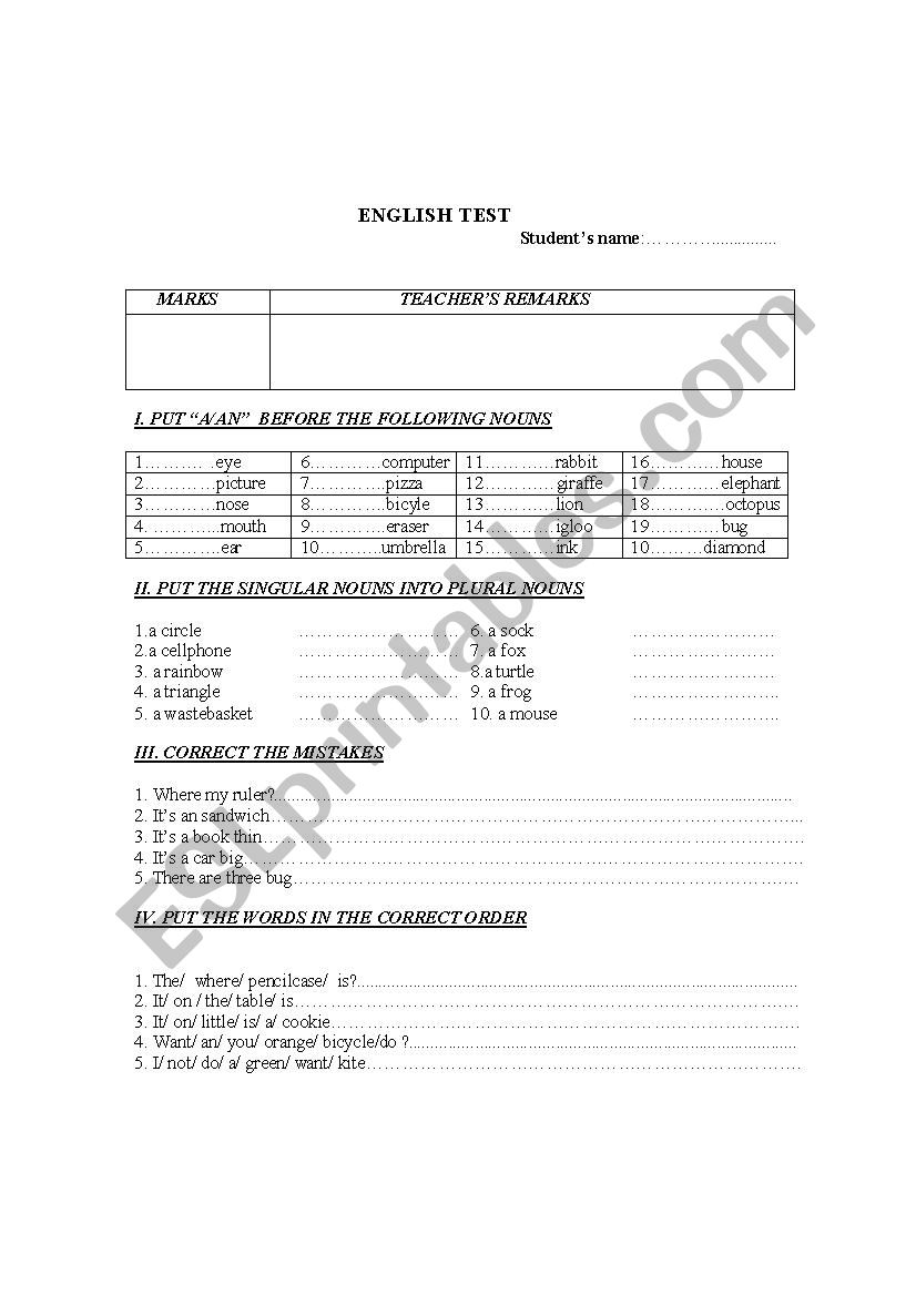 worksheet for revision worksheet