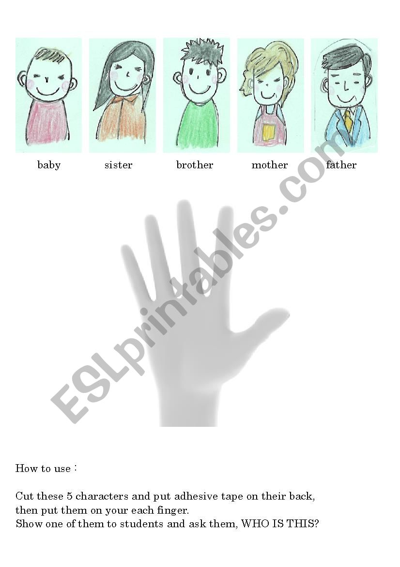 fingers game part1 (human) worksheet