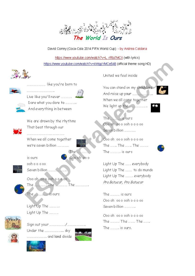 the world is ours worksheet