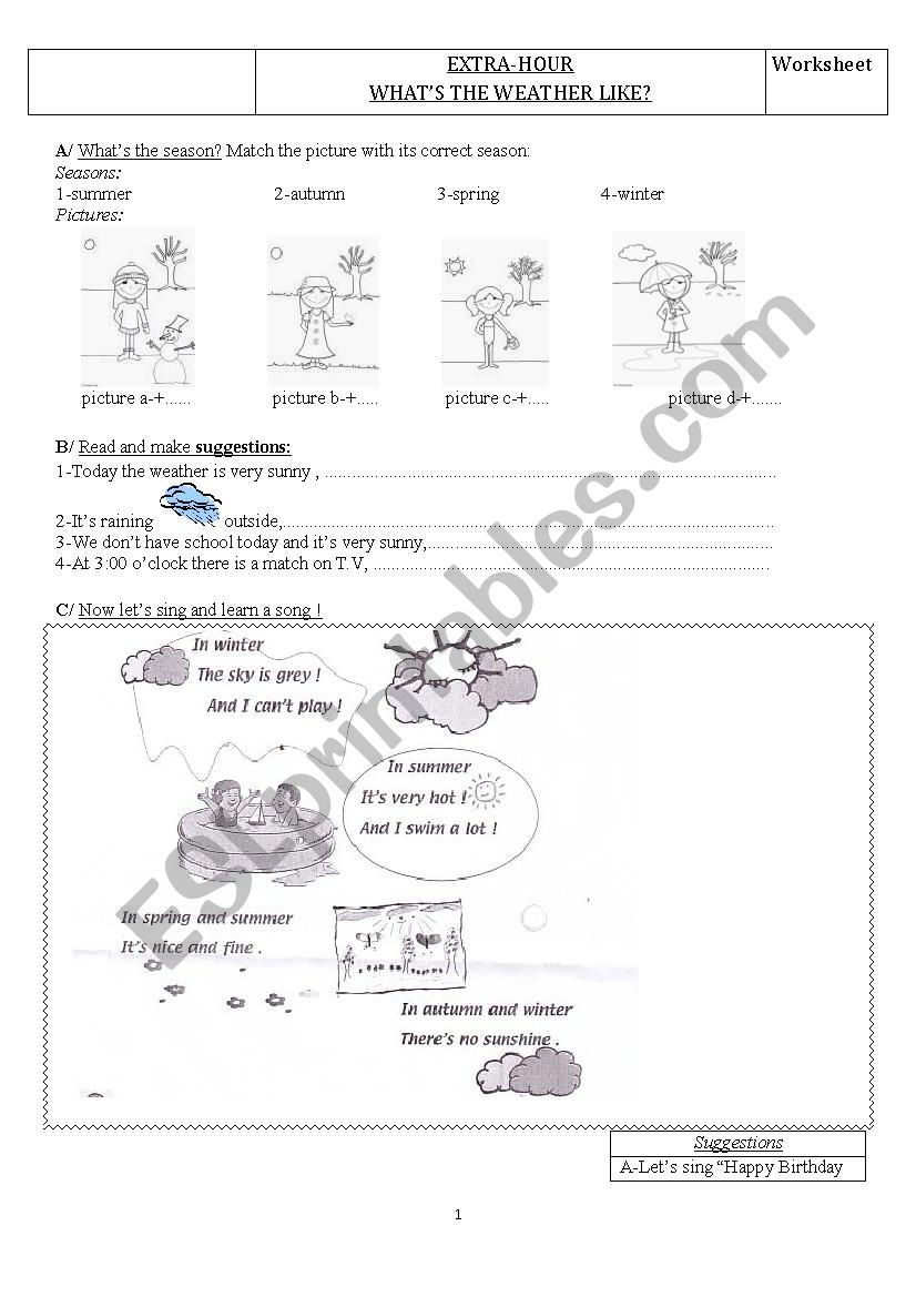 Weather worksheet