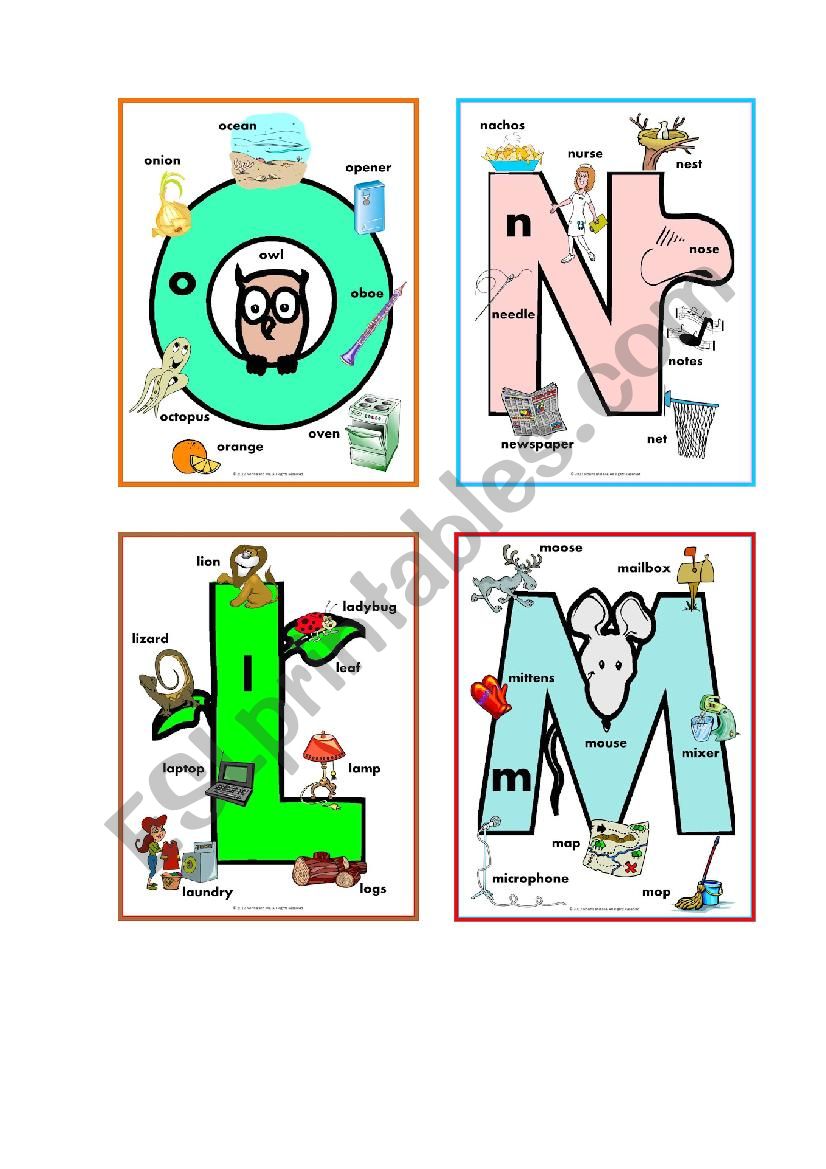 Letters in the Alphabet worksheet