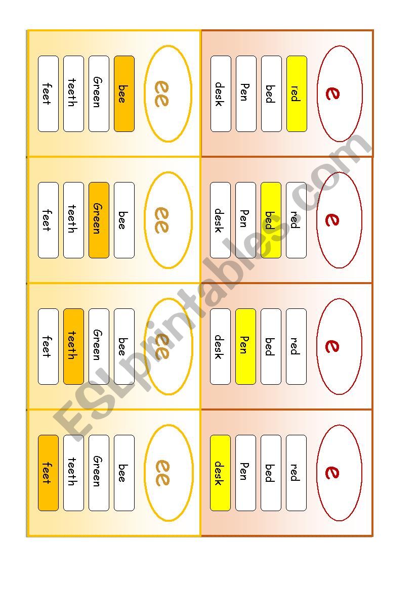 Happy Families- decoding worksheet