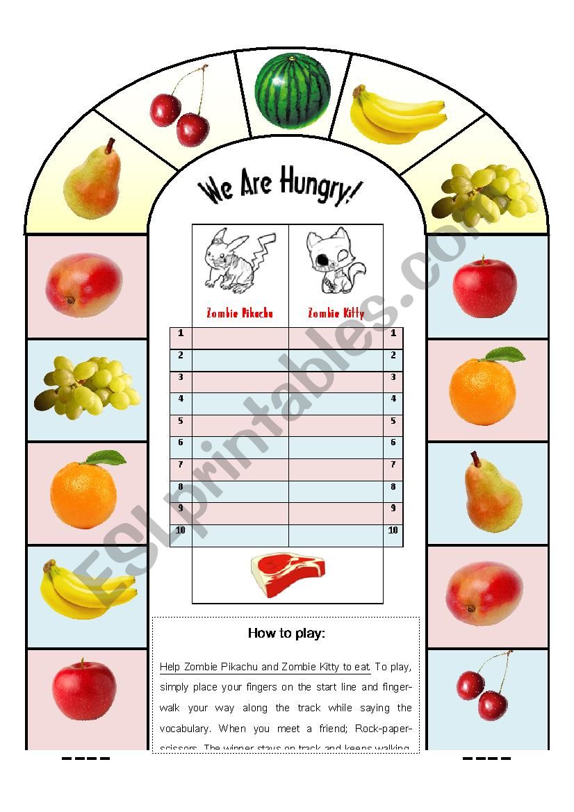 We are hungry - Exciting game for any vocabulary!