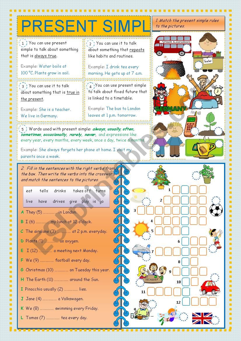 Present simple worksheet