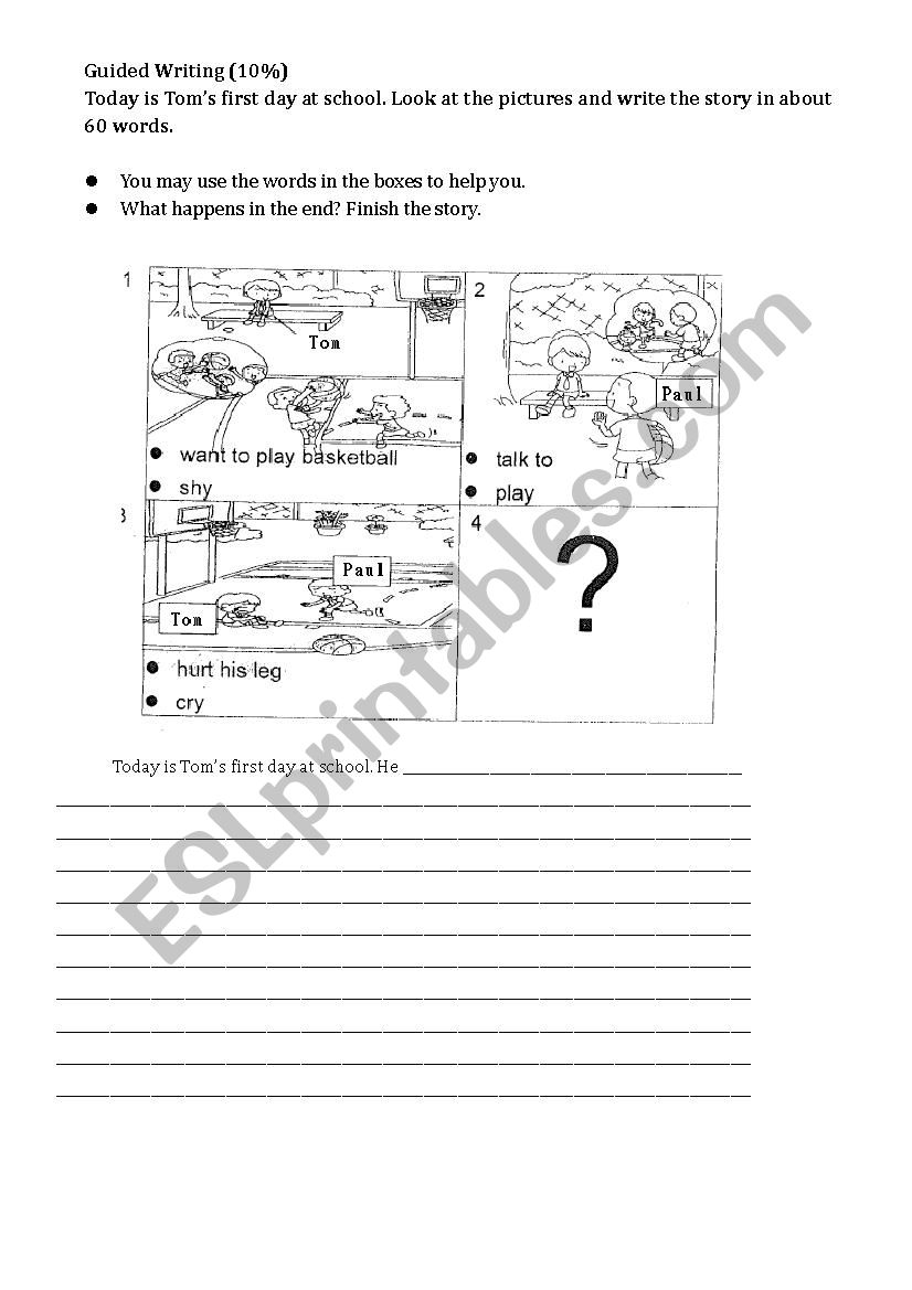 Guided Writing worksheet