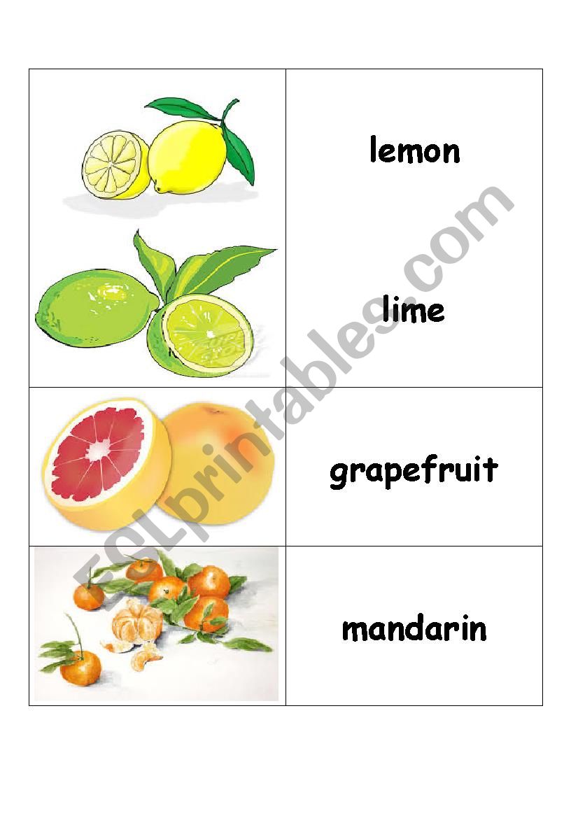 Orange Flashcard worksheet