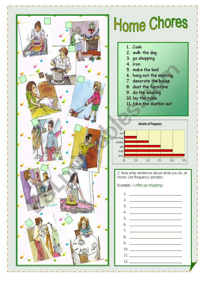 Home Chores worksheet