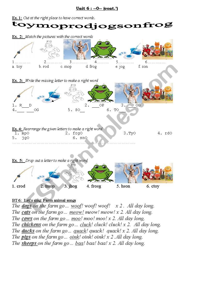 easy phonics worksheet