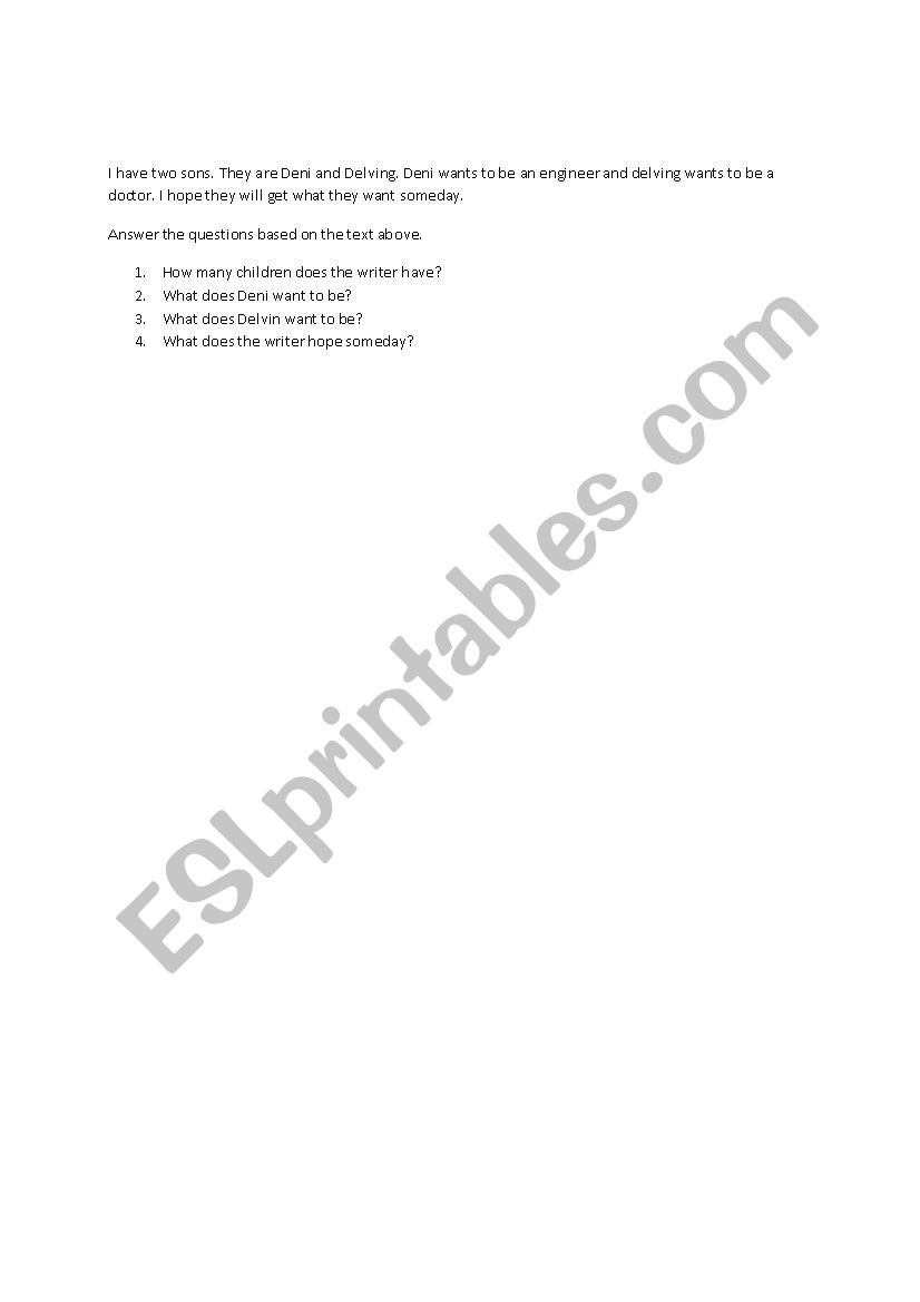 Present Tense Worksheet ESL Worksheet By Dedisomantri