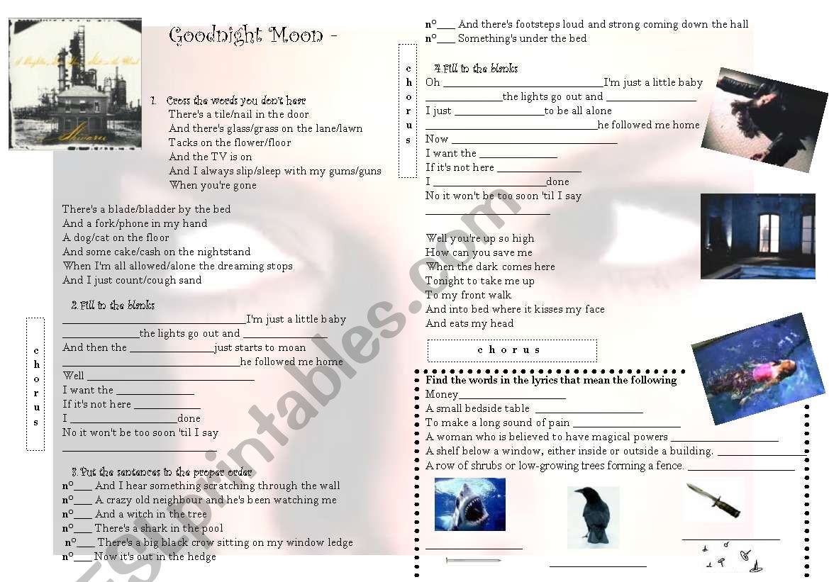 Goodnight Moon - Shivaree worksheet