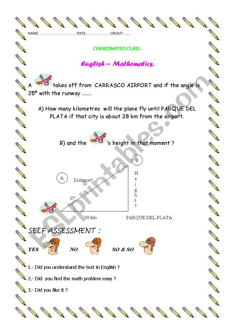 english-math worksheet