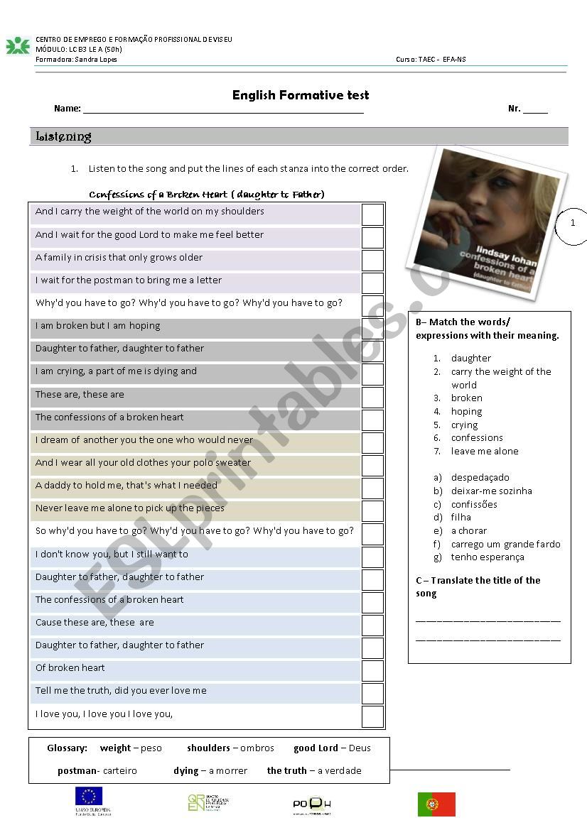 Family worksheet