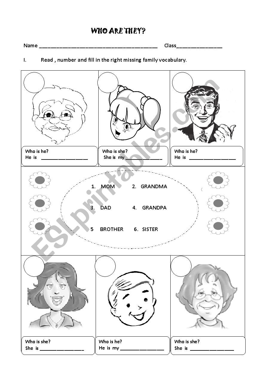 WHO ARE THEY?  worksheet